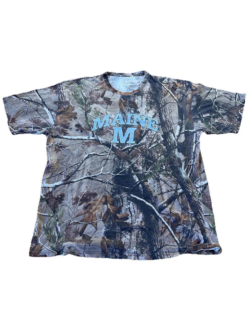 RealTree Men’s Camo University of Maine T shirt No Tag